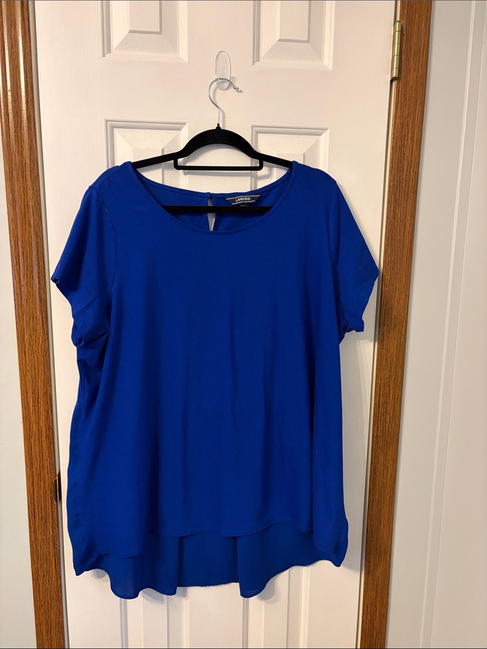 Lands' End Women's Cobalt Blue Short Sleeve Tunic